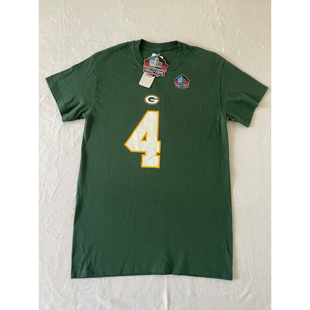NWT Fanatics Green Bay Packers Brett Favre Hall of Fame T-Shirt Mens Small